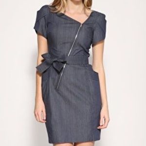 karen millen belted denim dress